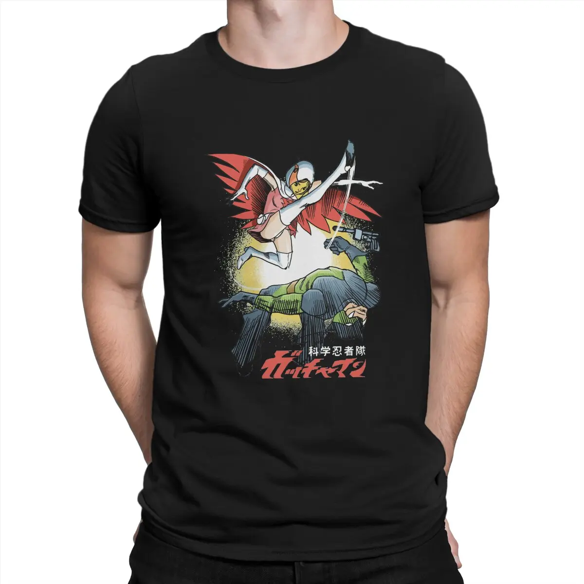 Kagaku Ninja-Tai Gatchaman Eagle Warriors T Shirt Punk Men Tees Summer Clothing Harajuku Crewneck TShirt