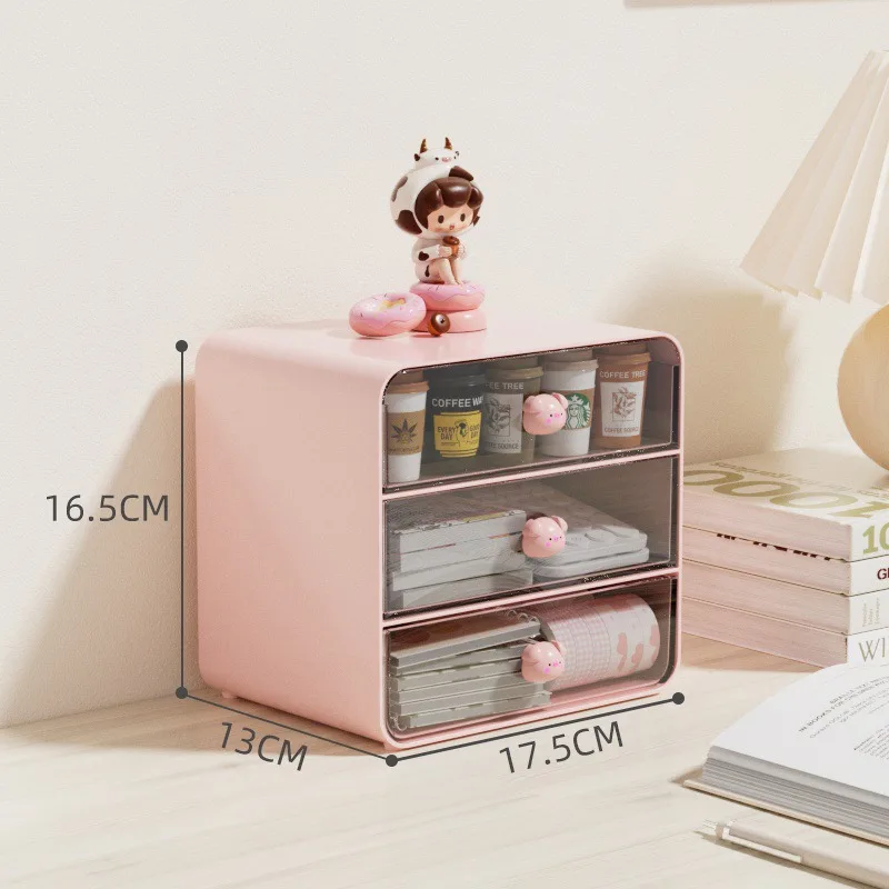 Desktop Drawer Box Desk Pen Holder Hair Accessories Storage Shelf Cosmetic Stationery Storage Box Home School Office Organizer