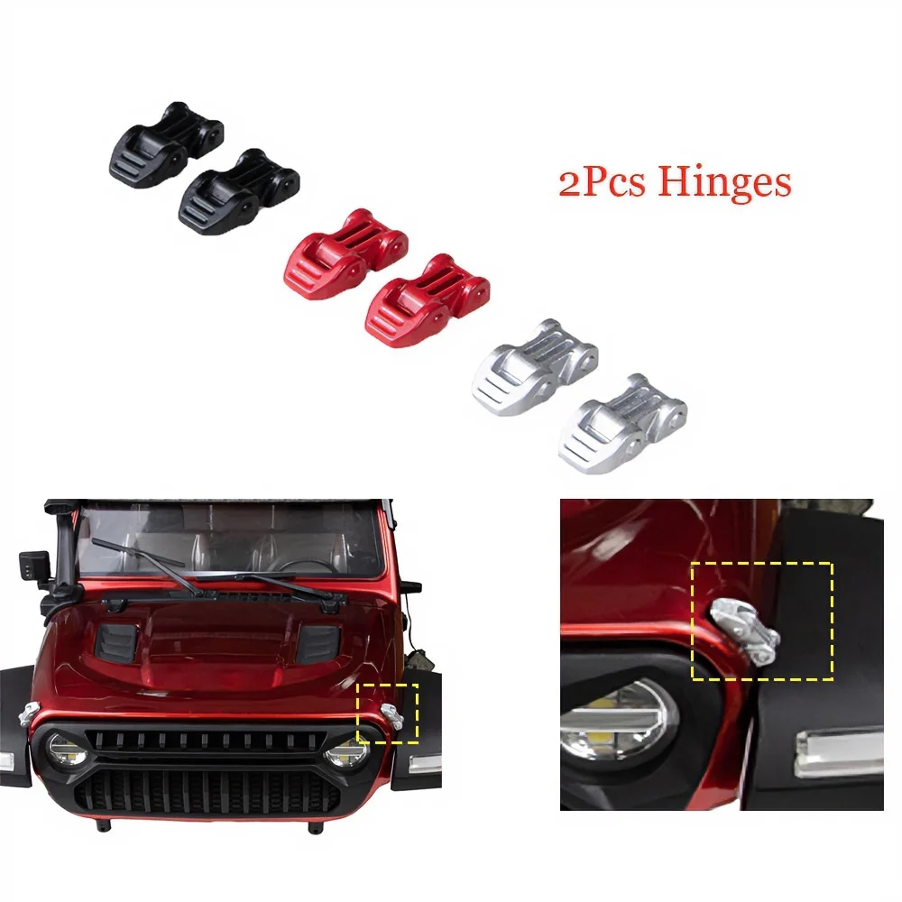 

2Pcs Metal Hinges for Rlaarlo MK07/JK07 Toy Car Hood Decorative Parts RC Upgrade Accessory
