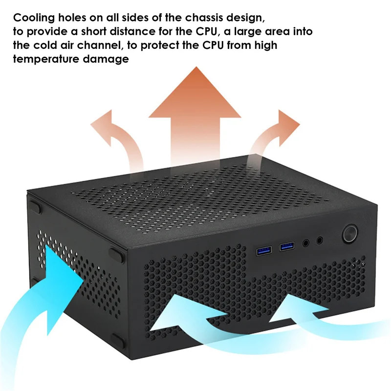 حقيبة كمبيوتر BNGF-A09 HTPC Mini ITX هيكل كمبيوتر الألعاب هيكل سطح المكتب USB3.0 حافظة كمبيوتر حقيبة كمبيوتر منزلية باللون الأسود