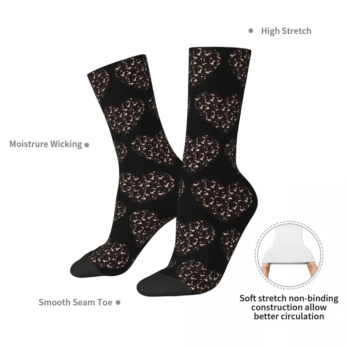 Penises Muster Socken Harajuku super weiche Strümpfe ganzjährig lange Socken Zubehör für Unisex Geburtstags geschenk