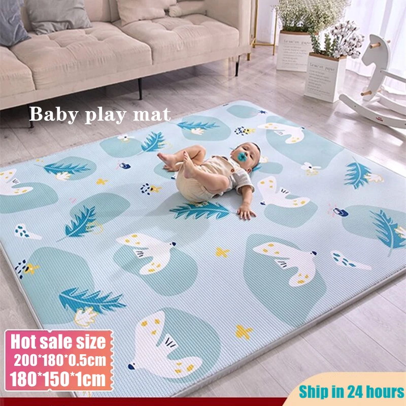 

200x180cm Foldable Cartoon Baby Play Mat EPE Puzzle Children Mat Baby Climbing Pad Kids Rug Baby Games Mats Children Room Toys