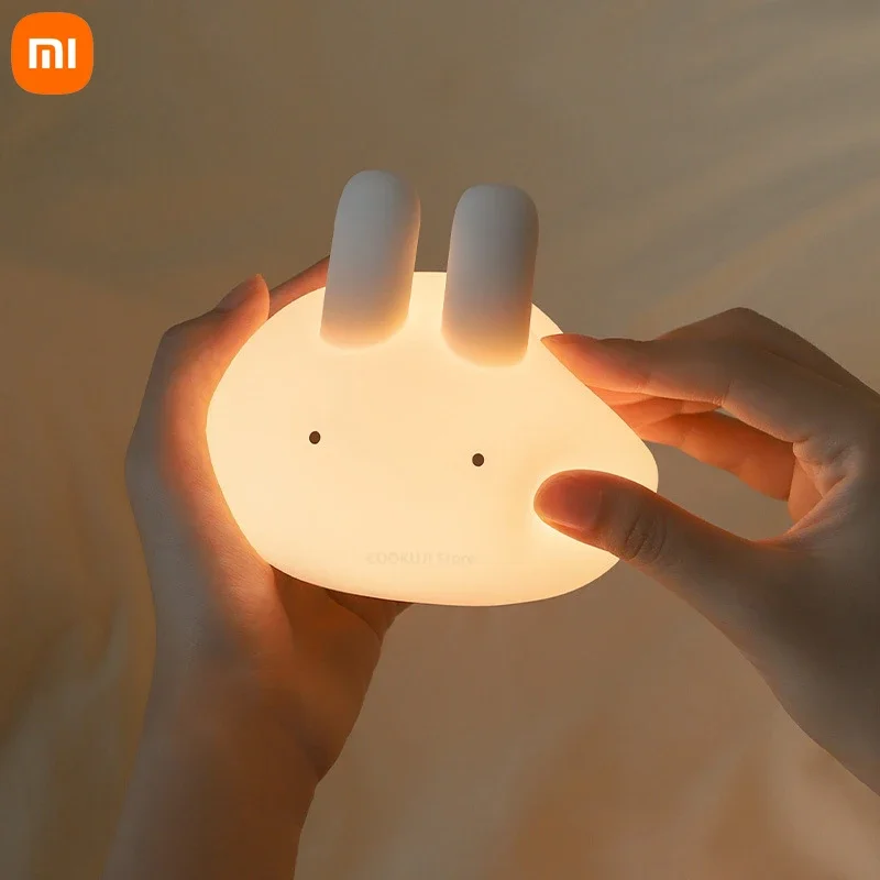 Imagem -01 - Xiaomi Cartoon Dormir Quarto Lâmpada Quarto Eye Protection Night Lâmpadas Pat Silicone Baby Feeding Dormir Night Light Bedside Lamp xiaomi cartoon dormir quarto lampada quarto eye protection night lampadas pat silicone baby feeding dormir night light bedside lamp 01