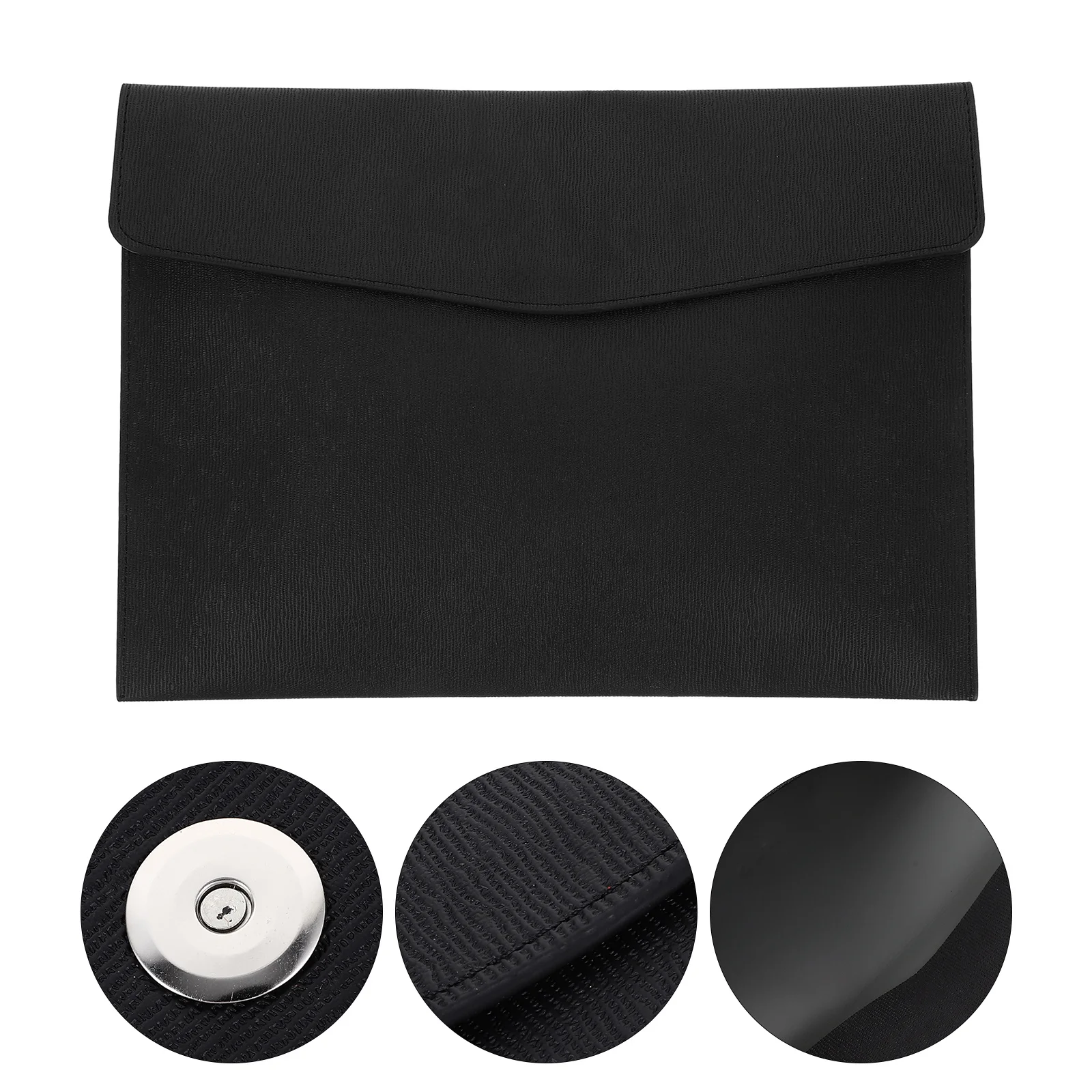 حقيبة ملفات صناعية حامل مستندات للسفر التجاري تقليد منظم الحقيبة حقيبة المال للمجوهرات النقدية جواز السفر #4