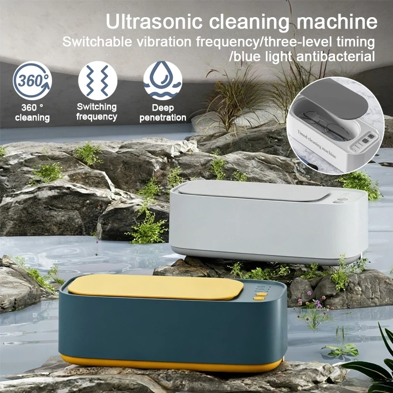

1 шт., хит продаж, бытовой портативный ультразвуковой 360° ° автоматическая машина для чистки очков, устройство для чистки зубных щеток с ювелирными изделиями по времени