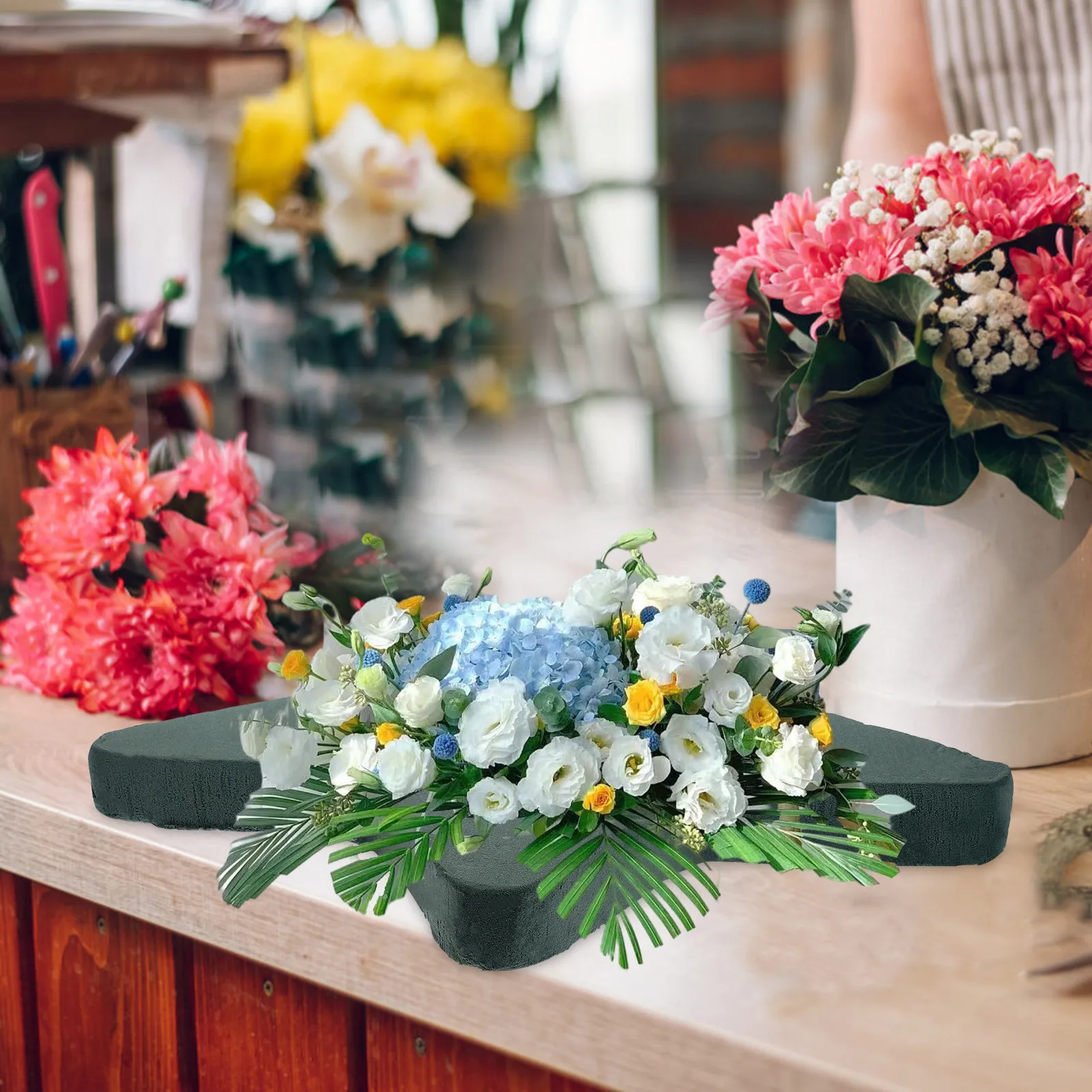 

Star Shape Flower Mud Block DIY Floral Base for Flower Arrangement Wedding Fresh Artificial Floral Accessories