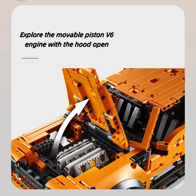 1379 قطعة شاحنة صغيرة سباق اللبنات مجموعة الاطفال التعليمية الجذعية لعبة MOC نموذج سيارة الطوب مجموعة البناء هدايا الكبار #6