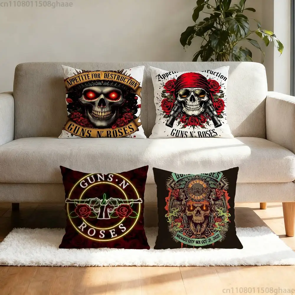 

G-Guns N R-Roses Pillow Case Pillow Case Living Room Sofa Cushion Cover Suitable For Home Bedroom Room Decoration