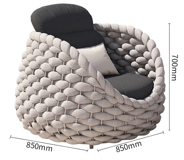 Popular Outdoor Furniture Garden Modern Style Outdoor Sofa Set Mixed Material Aluminum Frame Waterproof Sofas with Cushions