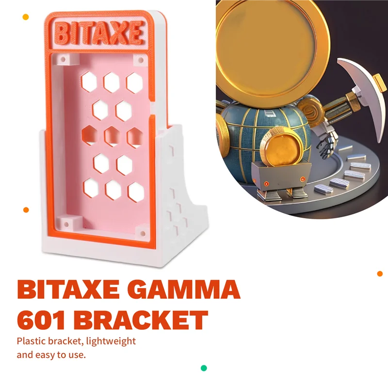 

Superior-3D Printer Stand For Bitaxe Gamma 601 Bitaxe Supra 401 Miner Bracket For Bitaxe Gamma 601 Stand Orange+White