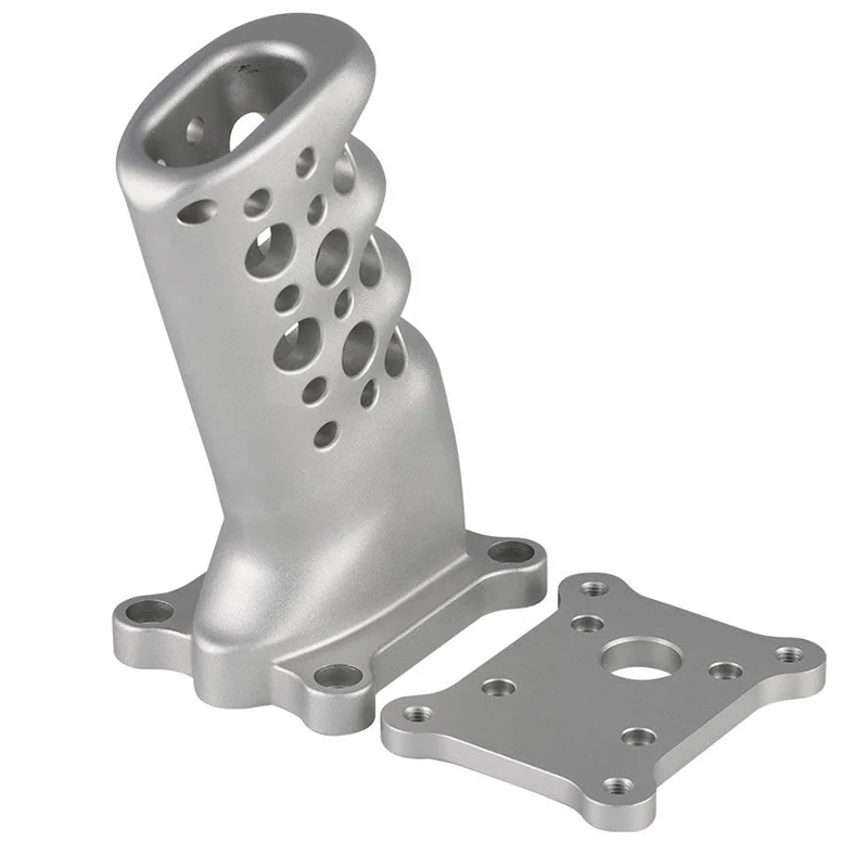 

Изготовленные на заказ детали для фрезерования металла на станках с ЧПУ: кронштейн из алюминиевого сплава с отверстиями для облегчения веса