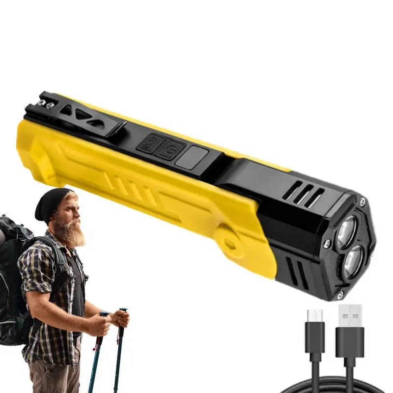 Waterproof Torch Light Rechargeable LED Working Flashlight Battery Powered Torch Light Portable Flash Light For Travel Working