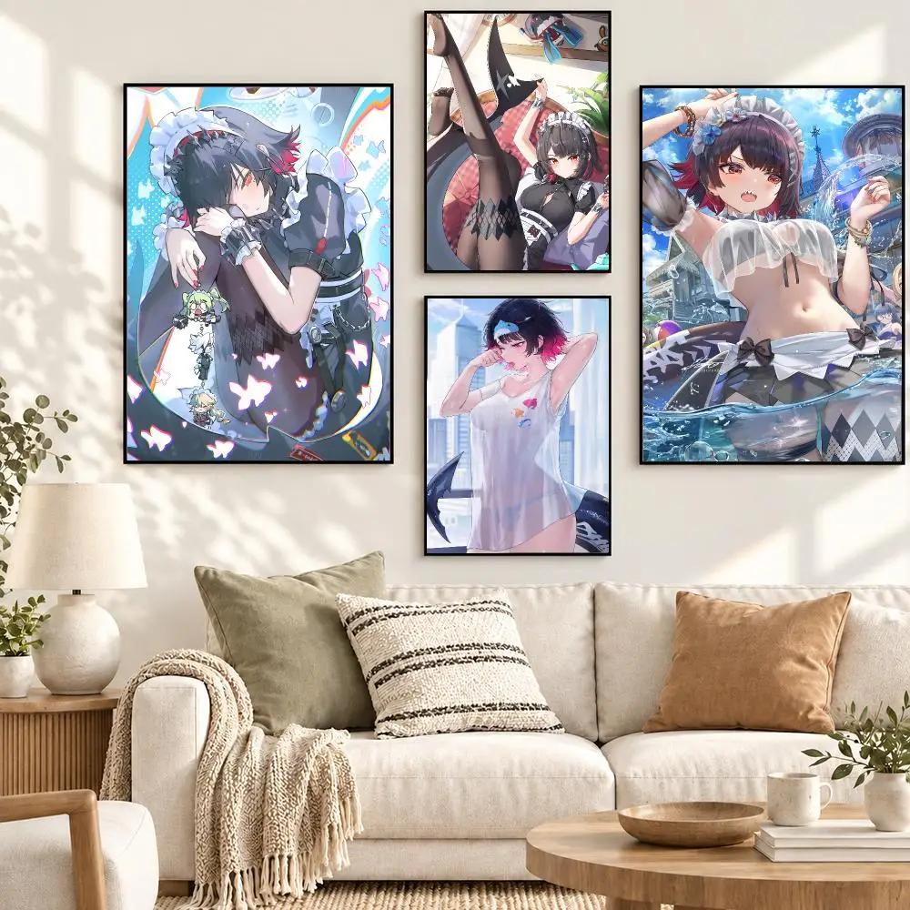 Ellen Joe Zenless Zone Zero Anime Game Character Art Poster Decorative art prints for the home, holiday gifts, unframed
