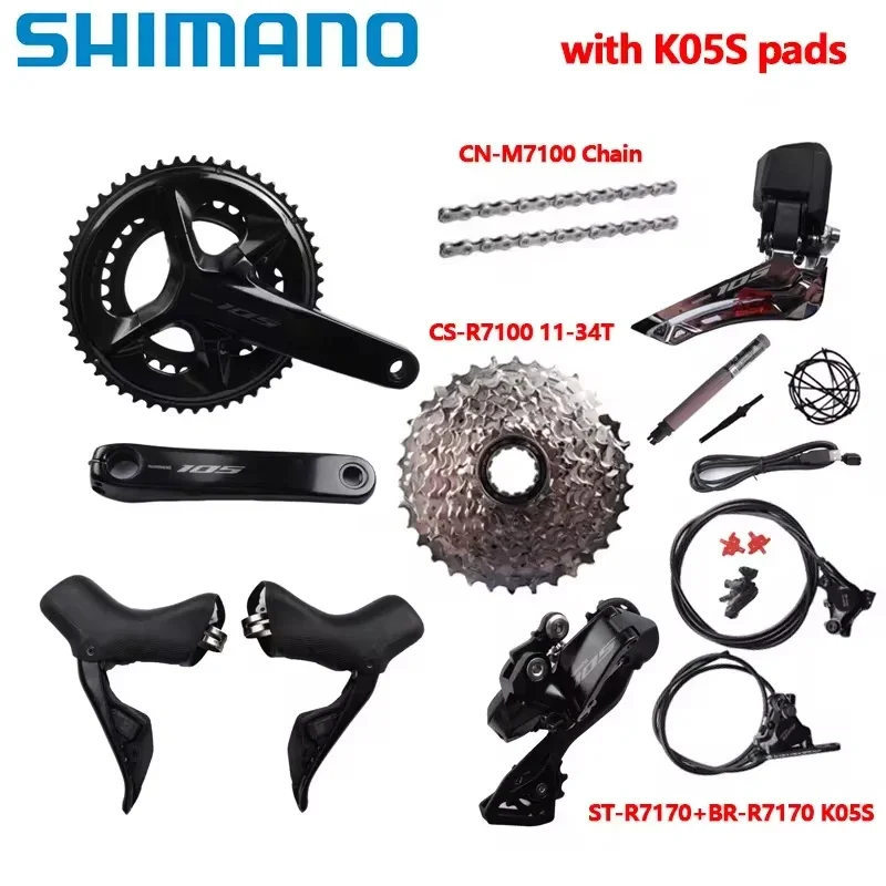 Shimano 105 Di2 R7170 R7100 2x12Speed Kurbel 170 mm/172,5 mm R7150 Schaltwerk R7100 11-36T/11-34T