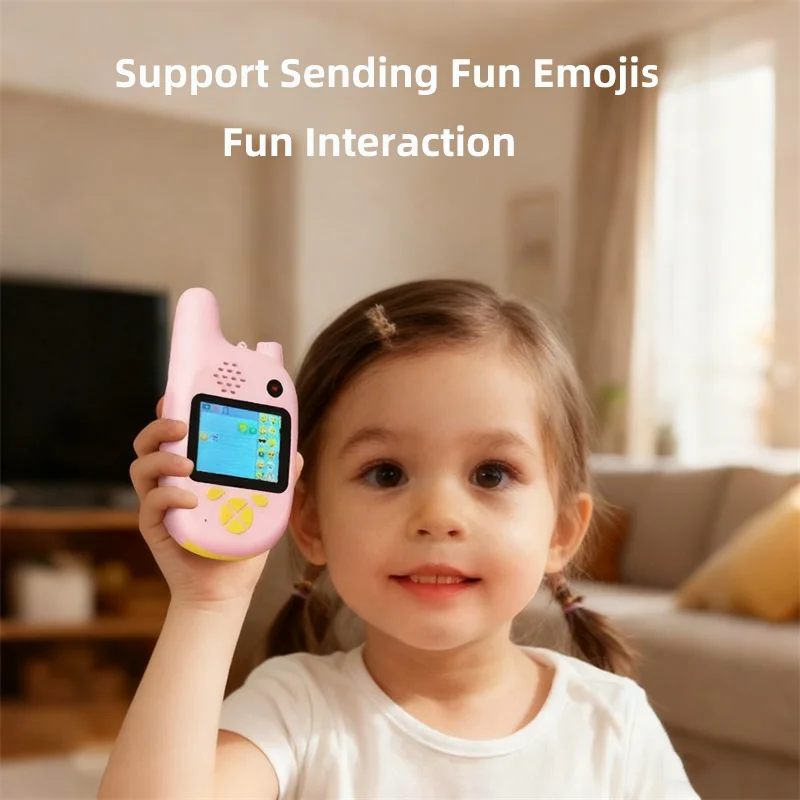 أطفال جهاز اتصال داخلي عبر الفيديو وظيفة إرسال الرموز التعبيرية الحوار واضح قابلة للشحن بطارية كبيرة متعة التصوير الفوتوغرافي هدية للأطفال #4