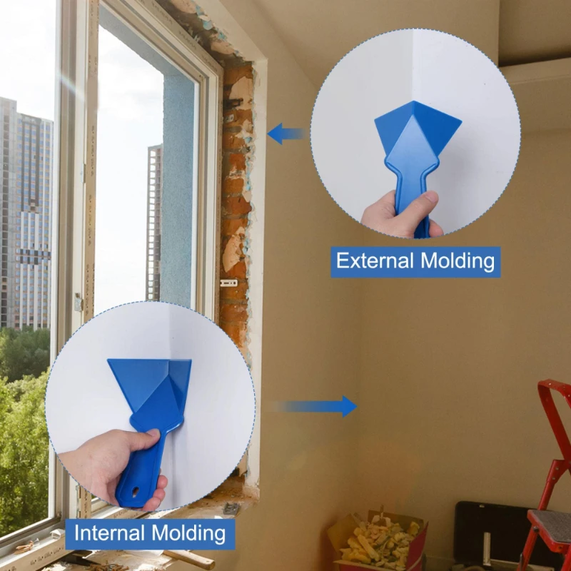2/5 шт. скребок, нож для шпатлевки, пластиковый угловой полировщик для гипсокартона, инструмент для удаления острия, пола, стен, керамической плитки, угловая отделка