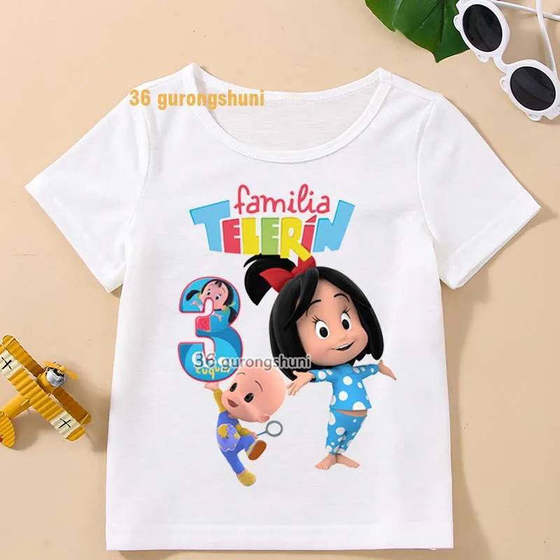 Cartoon t Shirt For Girls children clothing Tshirt Cleo Cuquin Familia Telerin Girl t-shirt Kids Clothes Boys Graphic t Shirts