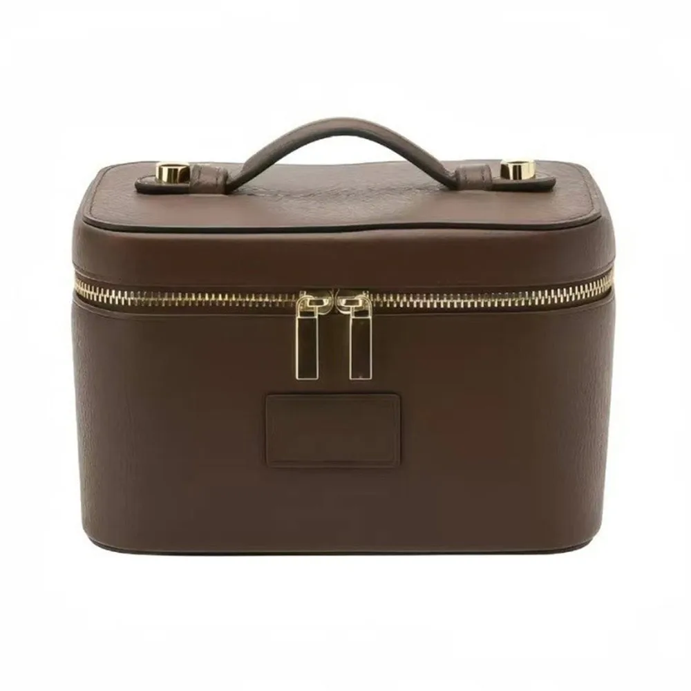 PU Leather Makeup Bag Large Capacity Waterproof Camera Storage Bag Square Shape Removable Divider Makeup Organizer Case Travel