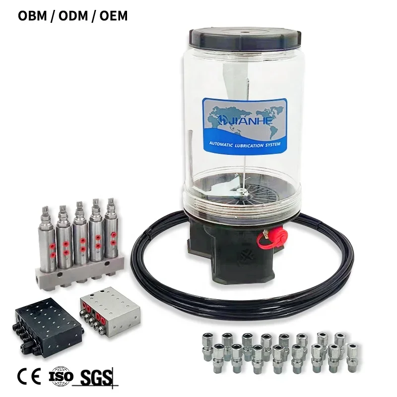 Automatic electric lubricant pump grease 24V auto lube centralised grease lubrication system 12v for industrial machinery