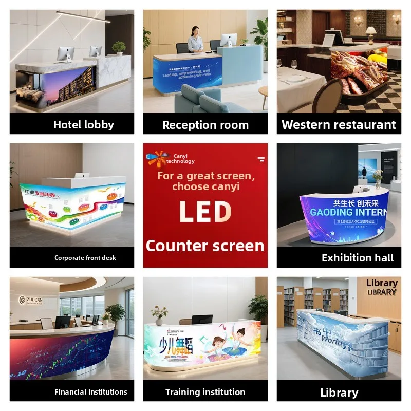 Custom P1.86/P2.5 Flexible LED Front Panel Display for  Mall Reception