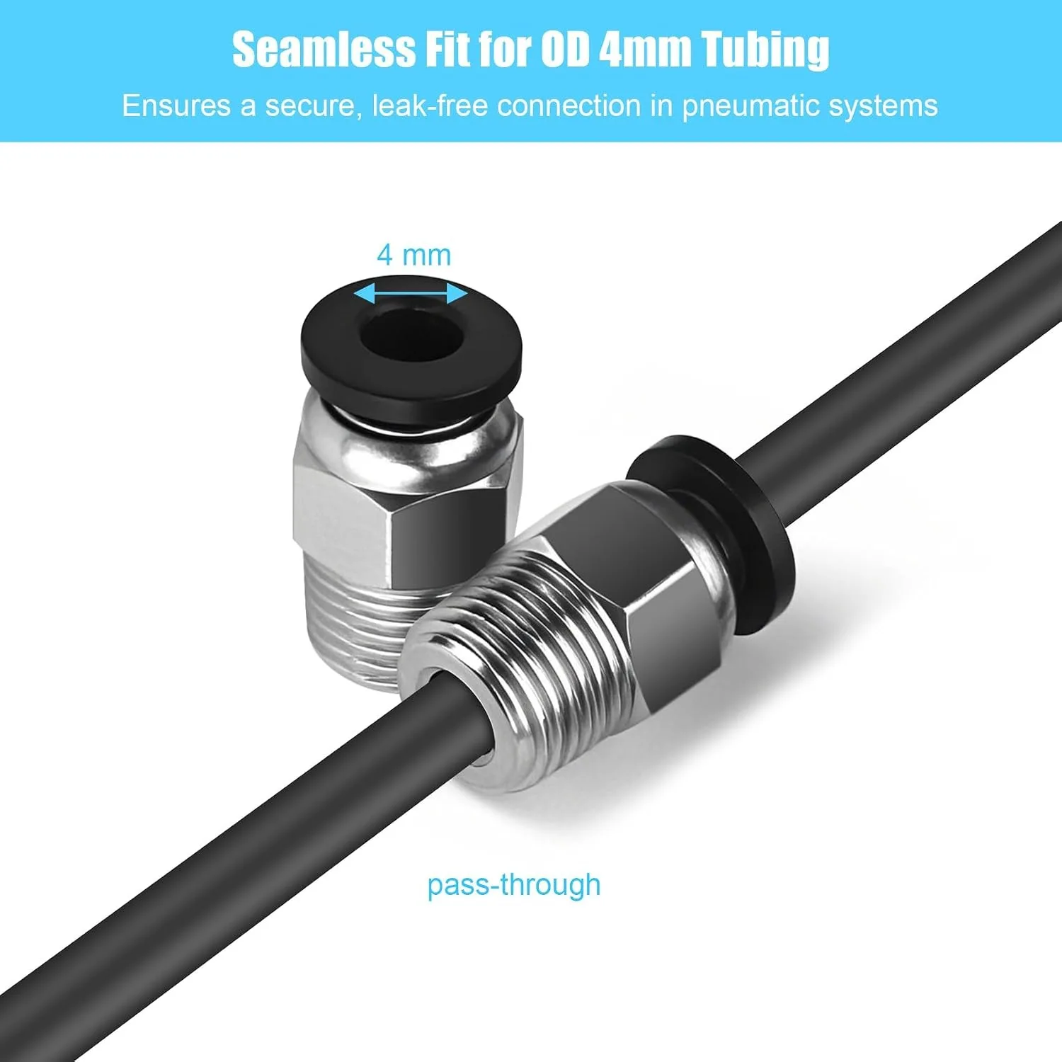 10 Stück PC4-M10 PTFE-Schlauchverbinder Pneumatische Bowden-Kupplung Schnellkupplungen für Ender 3 V2 E3D V6 3D-Drucker Extruder-Teile – Detail 3