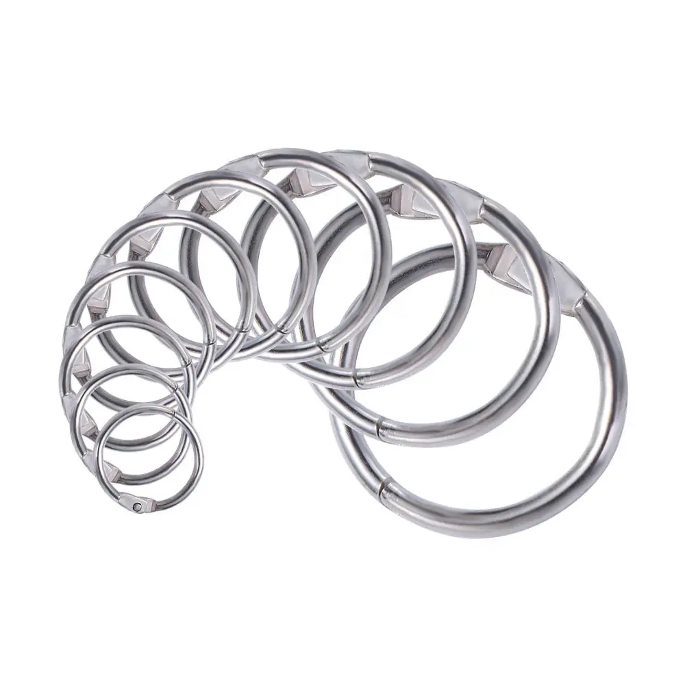 Split Ring Binding Supplies DIY Albums Loose-leaf Book Hoops Hinged Rings Keychain Circle Book Binder Metal Ring Binder