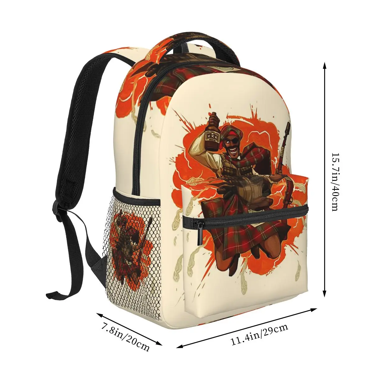 Demoman TF2 Soldier Backpack Hot Sale Daypack Large Capacity Kids BookBag School Bag Shoulder Bags for Men Women