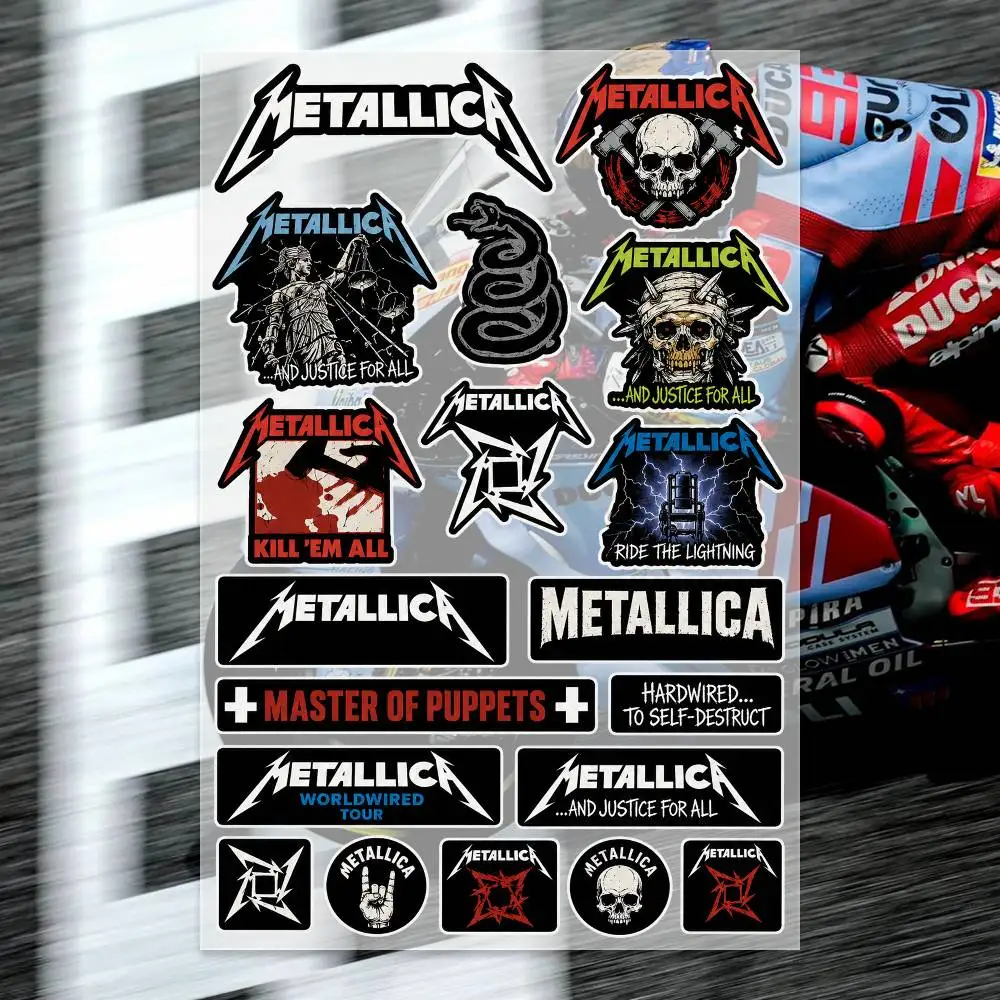 M-Metallica Stickers Moto Sticker Auto Body Bumper Windows Motorcycle Laptop Walls Vinyl Decal Car Tuning Accessories