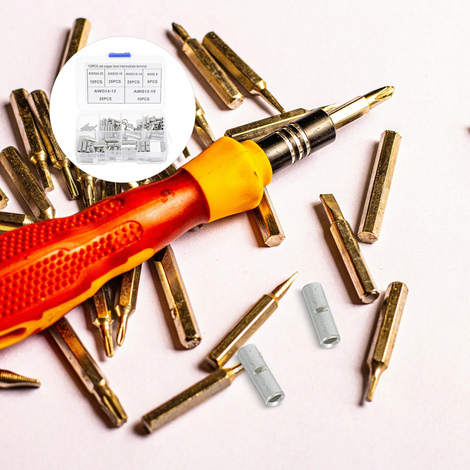 

100Pcs Heat Shrink Waterproof Butt Connectors Automotive Marine Electrical Crimp Terminals Quick Wiring Repair Car Boat