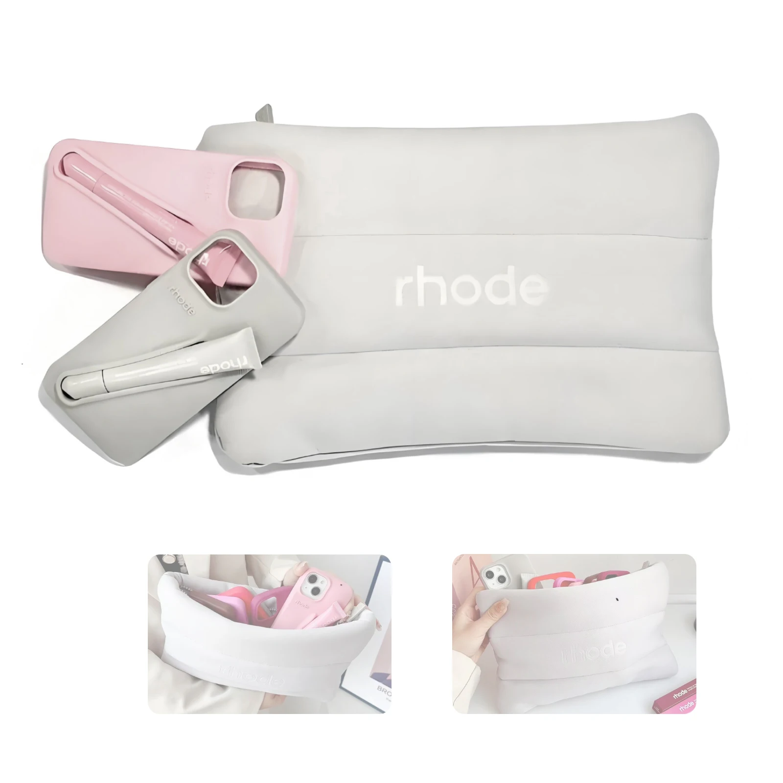 

Waterproof Diving Cloth Gilr Phone Bag Cloud Clutch Large Capacity Cosmetic Bag Soft Texture Universal Smartphone Women's Pocket