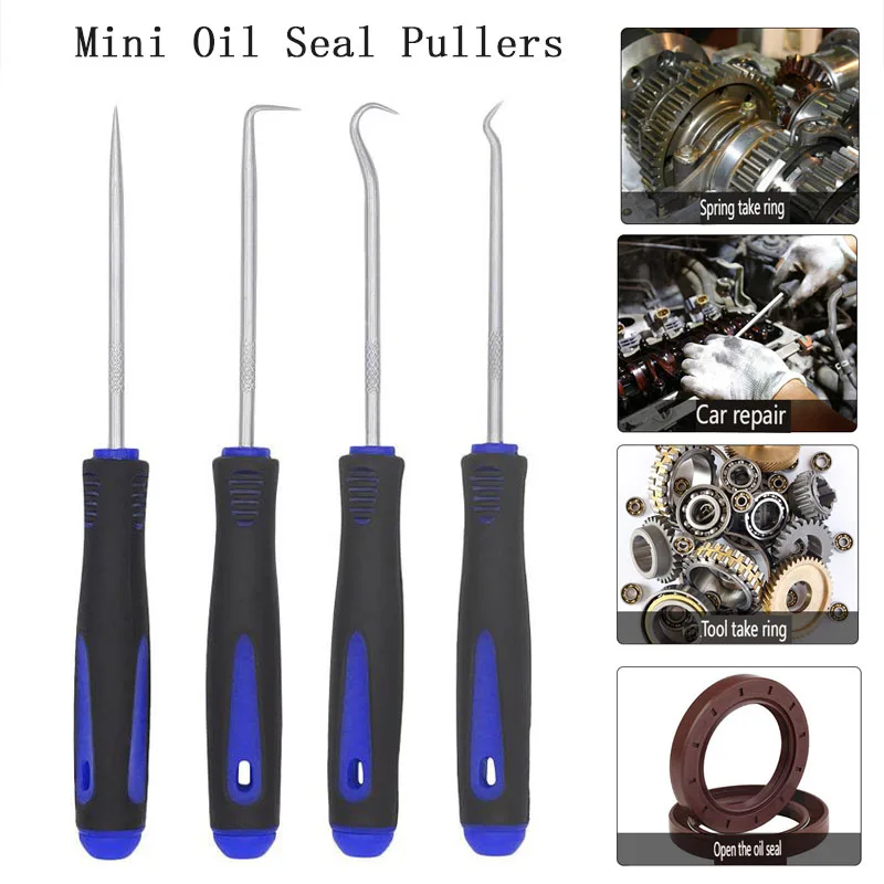 

4 шт., 165 мм, набор отверток для сальника автомобиля, набор инструментов для снятия шланга, набор крючков для снятия уплотнения, съемник прокладок, крючки, инструменты для ремонта