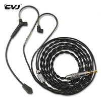 CVJ Hato Esports Gaming Cable With Detachable Boom Microphone QDC/S/C Pin Upgrade Line 3.5mm/Type-c Earbuds Wire For KZ ZSN TRN