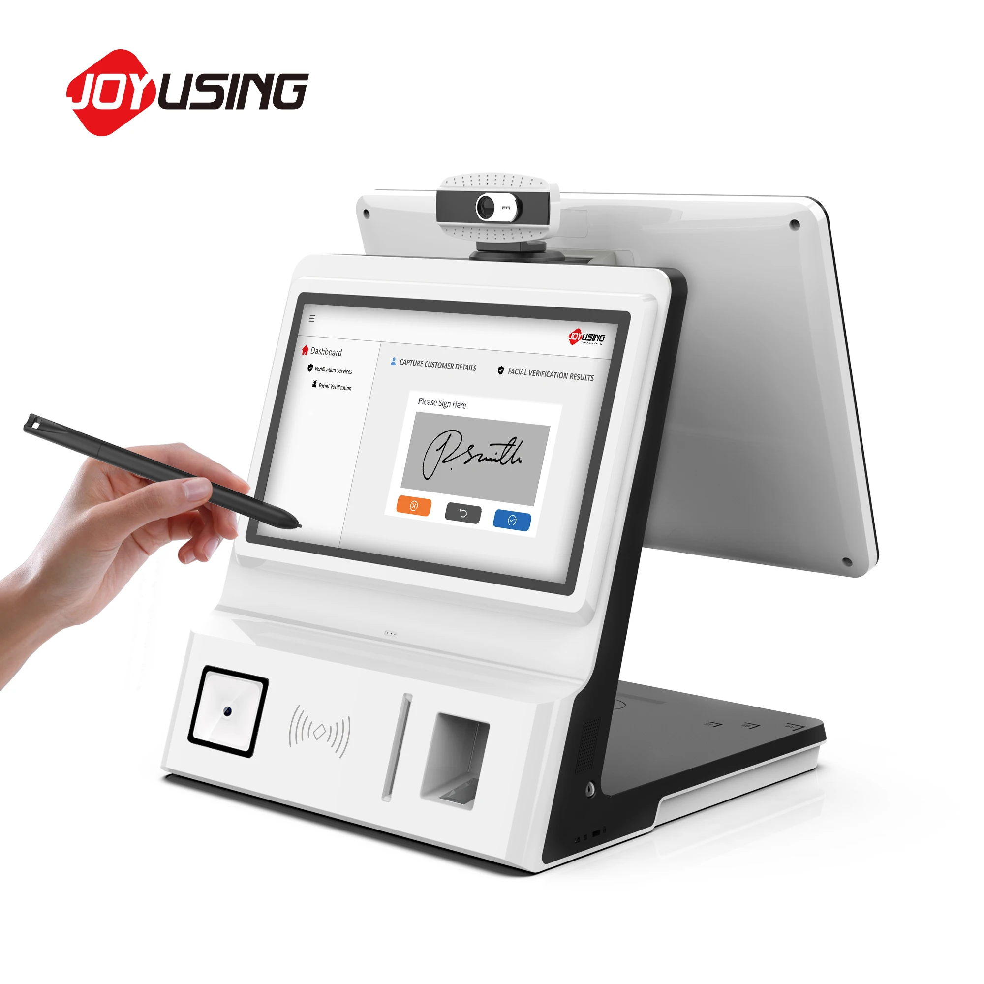 

ZJZ Smart Security Facial Recognition Desktop Device Dual Screen for Accurate Biometric Attendance