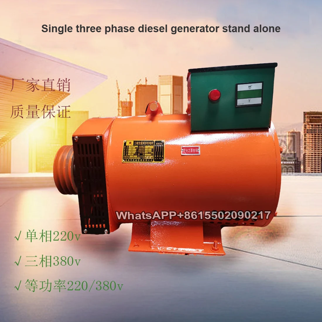 Diesel generator electric ball 3/5/8kw 10/15/24/30kw single 220v three-phase AC 380v volt single machine