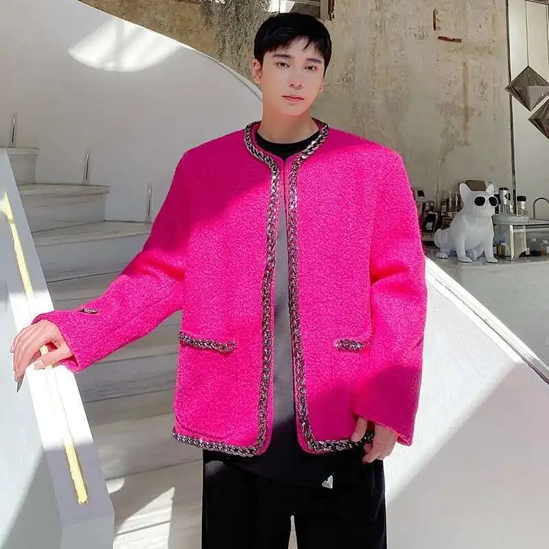 LUZHEN Woolen Designer Jacket Small Decorative Fragrant Style Personalized New Niche Retro Versatile Korean Men's Coats JY9190