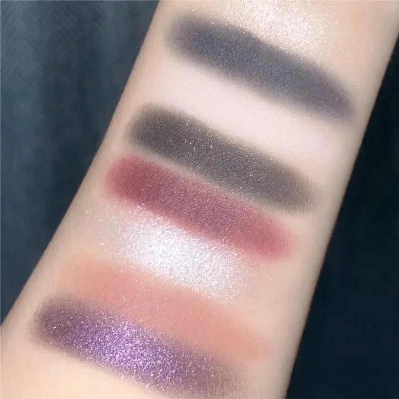 9 色のアイシャドウパレットピンクカラーパーリーマットグリッターアイシャドウパレット光沢のあるアイシャドウ顔料セクシーガールギフト化粧品