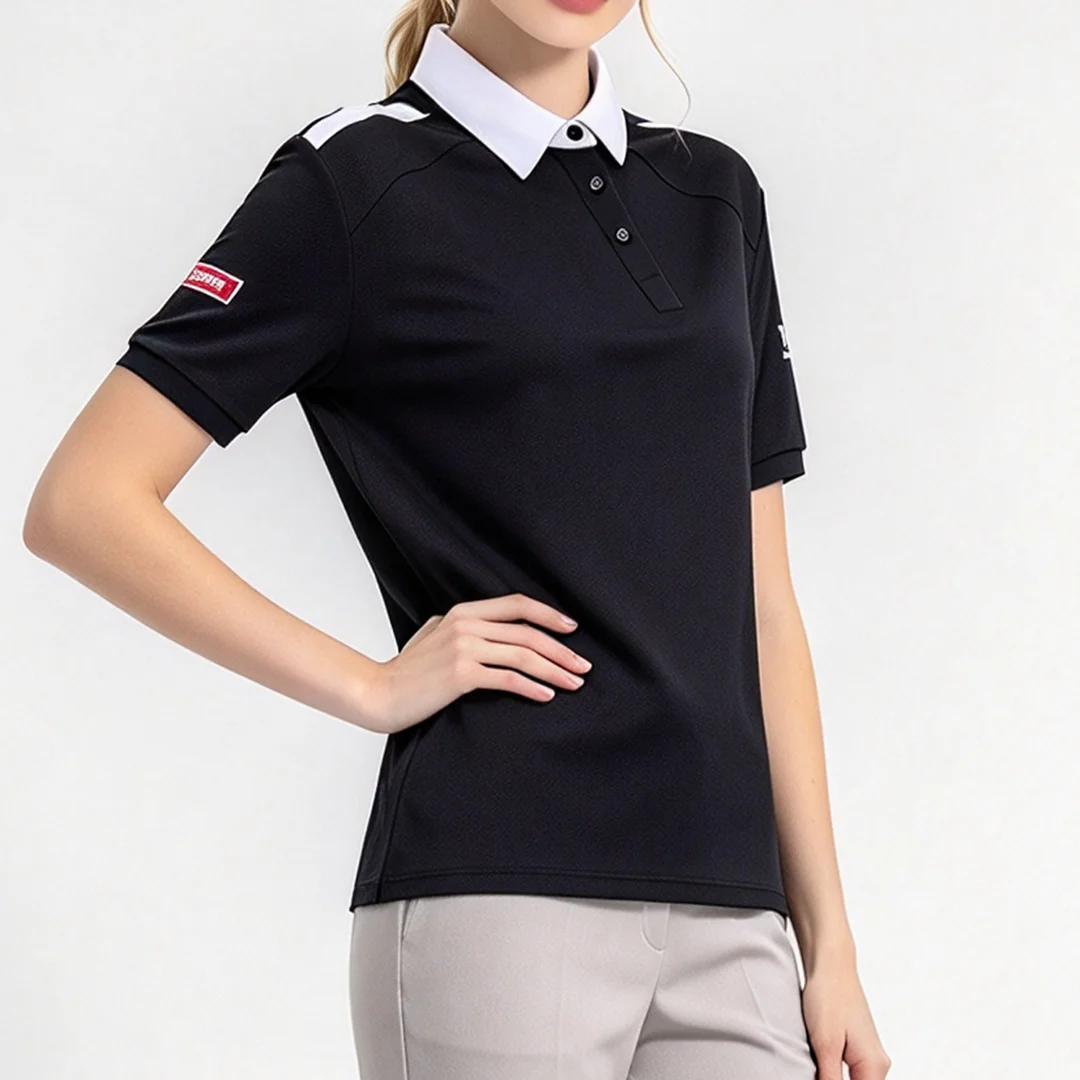 Unisex 2000s Grunge Y2K Retro Streetwear Union Jack Contrast Collar Distressed Graphic Short Sleeve Loose Polo T-Shirt