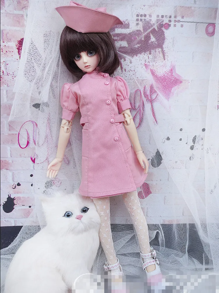 Fashion nurse outfit for BJD Doll 1/6 1/4 1/3 BJD Doll Clothes Customized CWB109