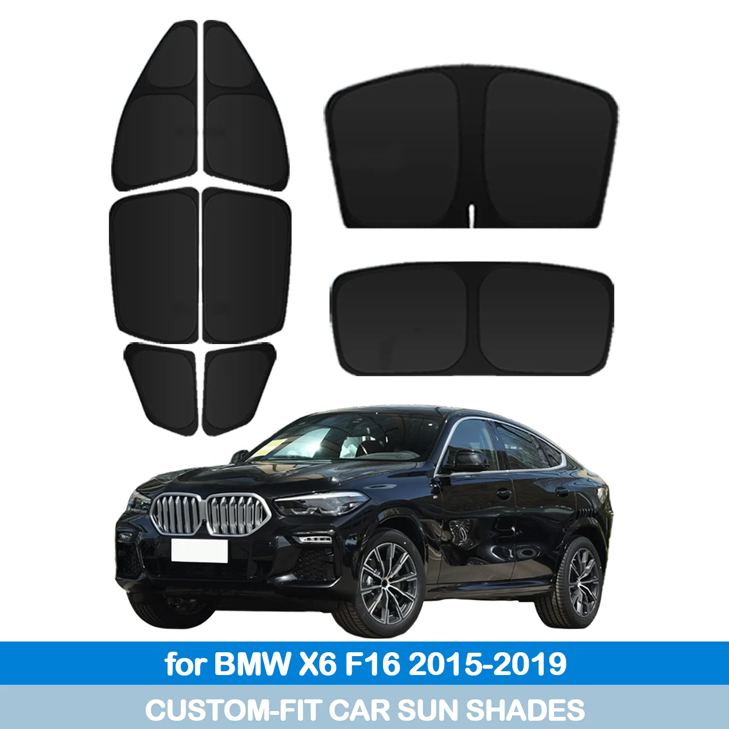 

For BMW X6 F16 2015-2019 Windshield Sun Shade Side Window Shades Cover Sun Visor Shield Privacy Protection Car Accessories