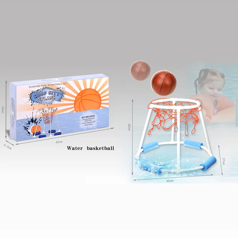 Water Basketball Rack New Children's Outdoor Swimming Pool Floating Basketball Frame Parent-child Party Water Toys