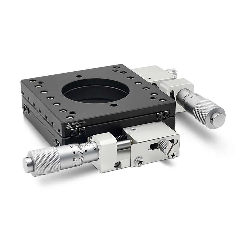 Manual XY-axis optical fine-tuning hollow platform high-precision differential head-driven translation stage