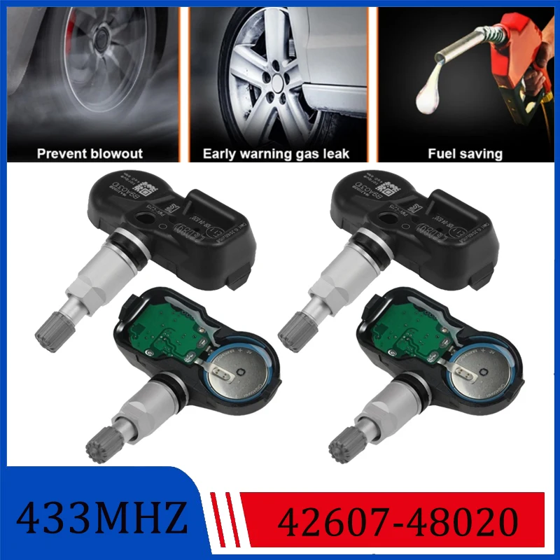 

42607-48020 PMV-C215 Tire Pressure Sensor for 2018-2022 Toyota Alphard C-HR Prius RAV4 Highlander Camry 433MHZ TPMS 4260748020