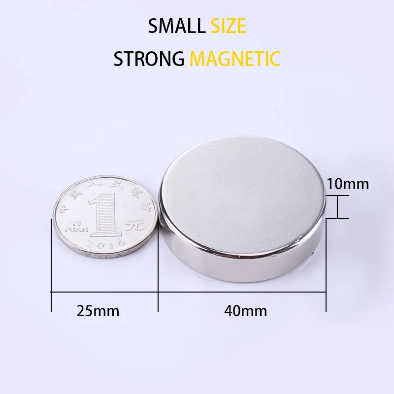 1/2/5/10Pcs Circular Strong Permanent Magnet 40x10mm N35 Long Disc Rare Earth Magnetic Round Neodymium Powerful Magnet