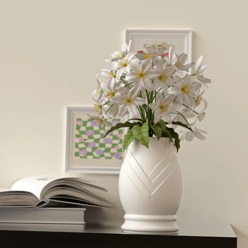 195C Silicone Vase Mold Plaster Mould for Handmade Home Accessories Holder Elegant Tabletop Decoration Mold