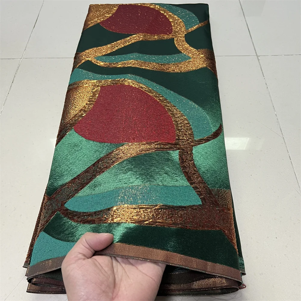 

African Nigerian High-Quality Tulle Lace Fabric Organza Embroidery Guipure for Party Gown Jacquard Wedding Dress 5Yard YXZ175