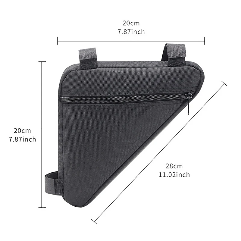 Bolsa triangular grande para bicicleta, bolsa de tubo frontal, resistente al agua, accesorios para herramientas de ciclismo