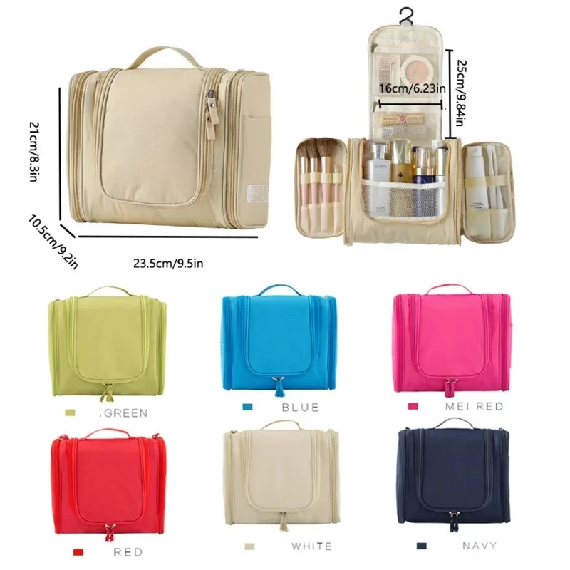 New Travel Makeup Organizer Bag Nylon Women Cosmetic Bag Hanging Travel Makeup Bags Wash Toiletry Organizer Kits Storage Bags