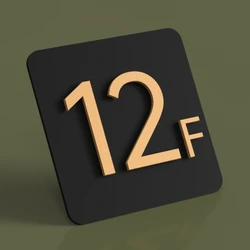 Floor sign elevator digital sign residential number hotel hotel creative floor sign 3D acrylic material laser cutting