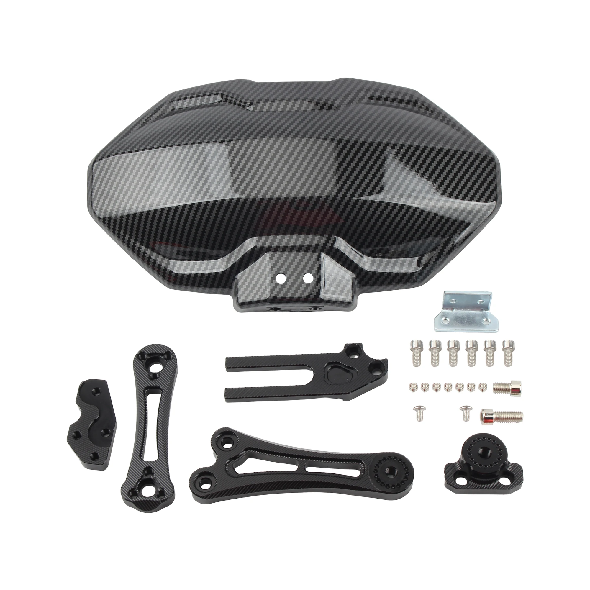 Motorcycle Adjustable Imitation carbon fiber Rear Wheel Fender Mudguard For Cafe Racer E-bike Scooter Moped Universal Parts image 5