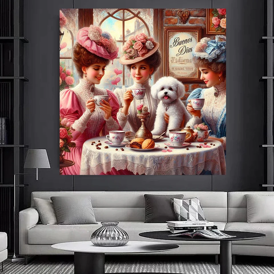 New Diamond Painting Beautiful and Elegant Noble Woman Flower DIY New Mosaic Embroidery Picture Rhinestone Home Decoration